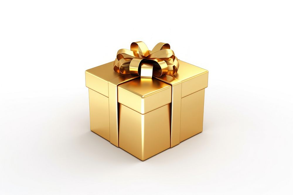 Gift present ribbon gold. AI generated Image by rawpixel.