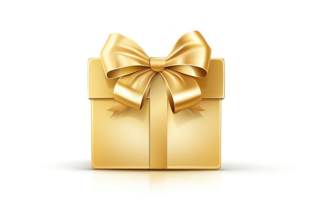 Gift gold white background celebration. AI generated Image by rawpixel.
