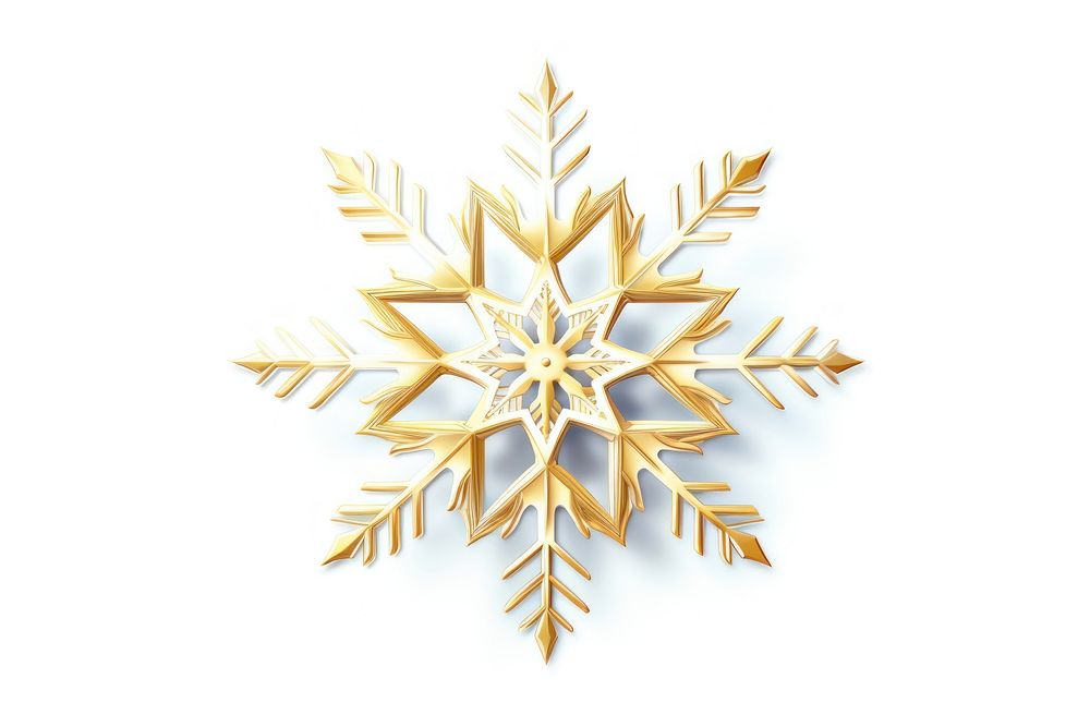 Snowflake snowflake white gold. AI generated Image by rawpixel.