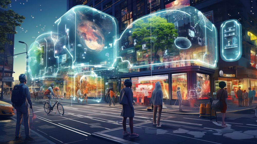 Metaverse city. AI generated Image by rawpixel.