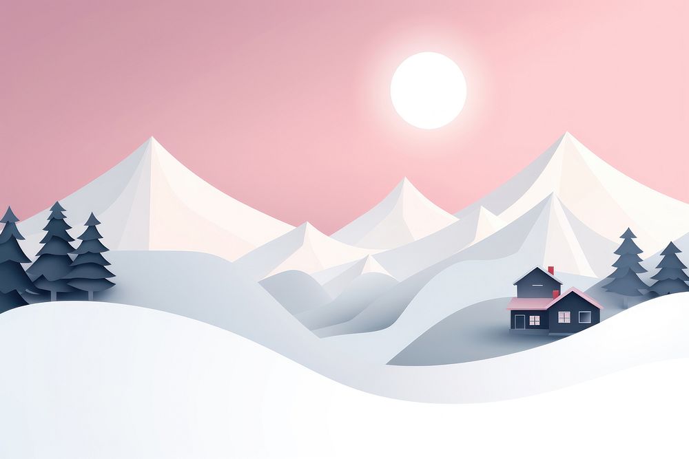 Snow Mountain mountain snow landscape. AI generated Image by rawpixel.