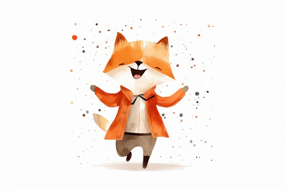 Cartoon nature fox representation. AI generated Image by rawpixel.