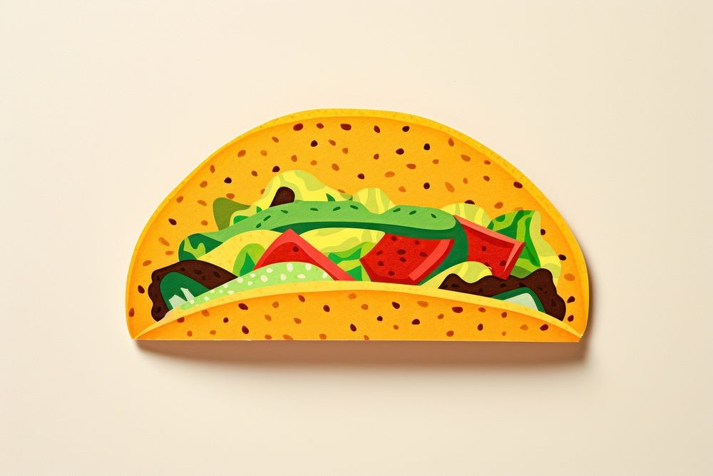 Taco food representation creativity. 