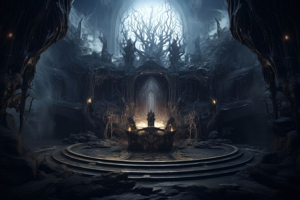 Underworld gnosis architecture cave spirituality. AI generated Image by rawpixel.