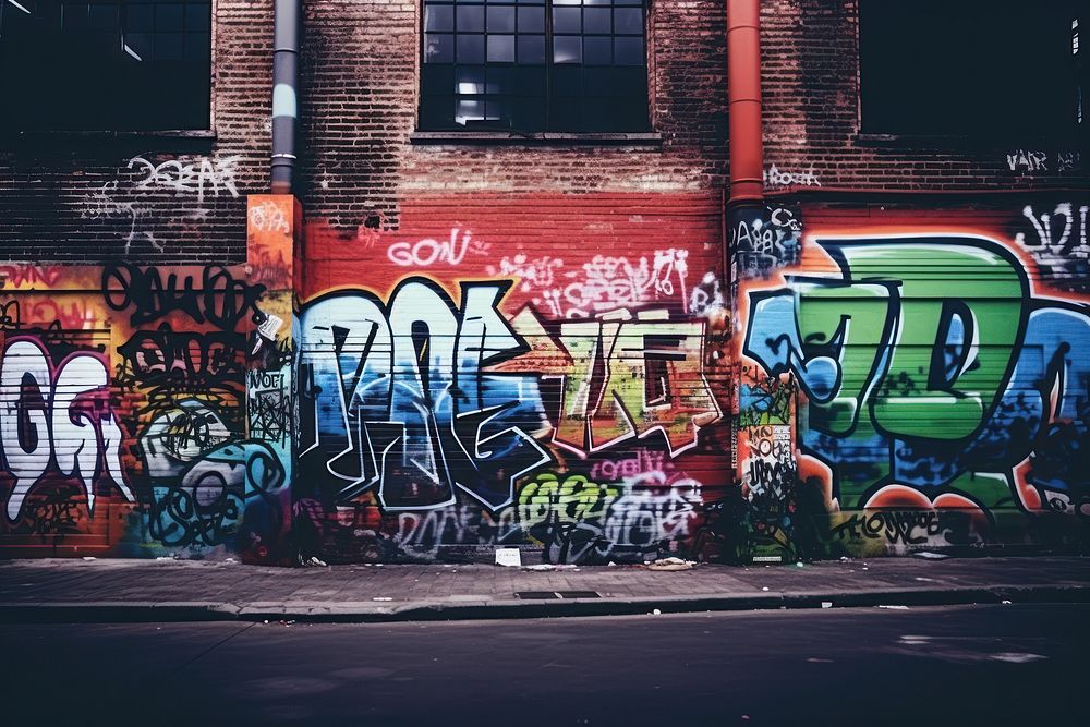 Graffiti street wall art. AI generated Image by rawpixel.