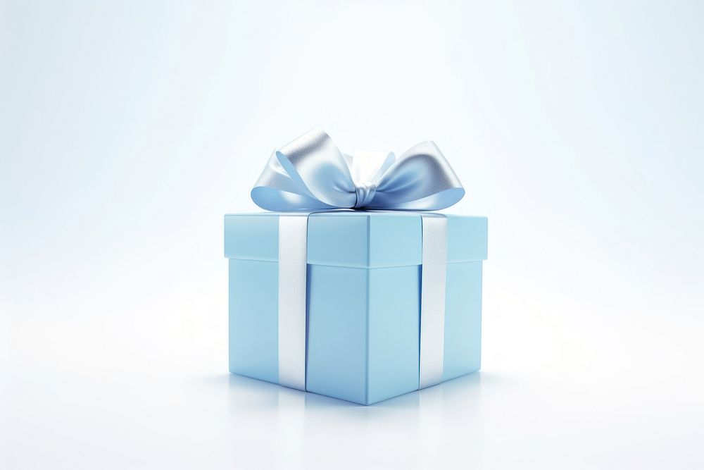 Gift box blue bow celebration. AI generated Image by rawpixel.