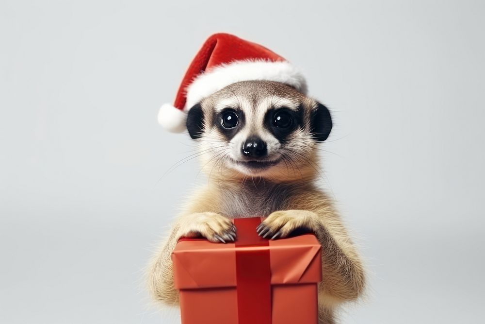 Animal christmas mammal gift. AI generated Image by rawpixel.
