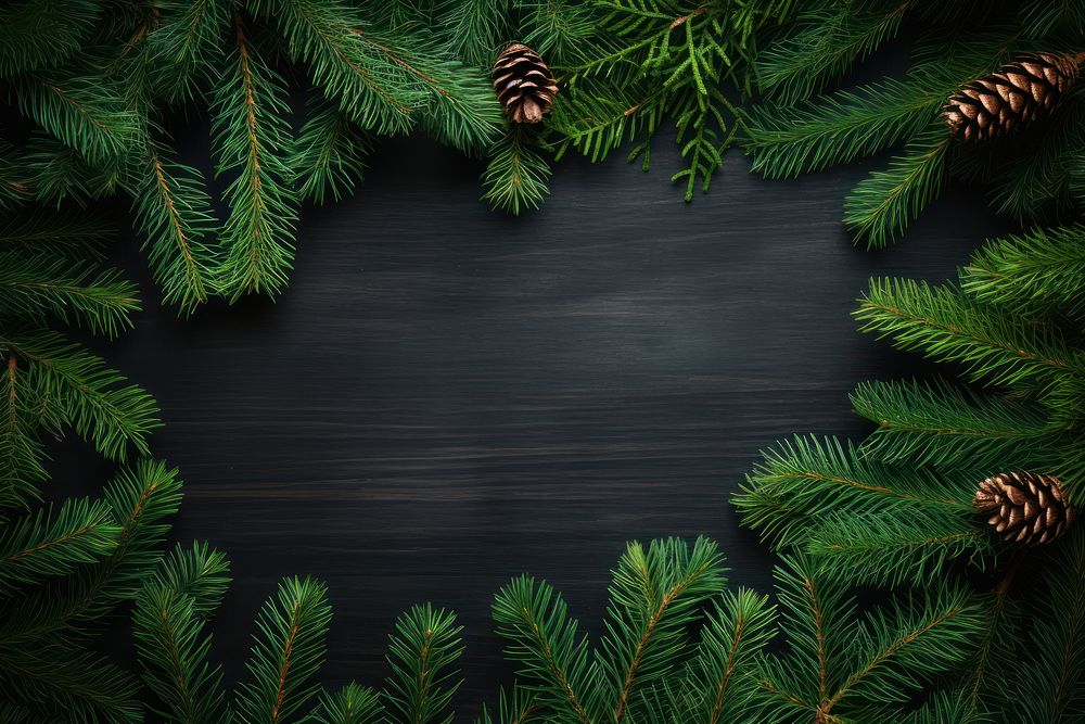 Pine tree branches christmas backgrounds plant. AI generated Image by rawpixel.