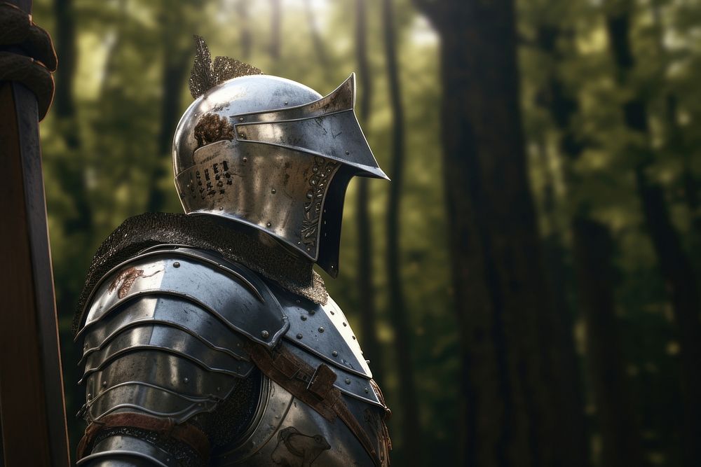 Knight protection headwear medieval. AI generated Image by rawpixel.