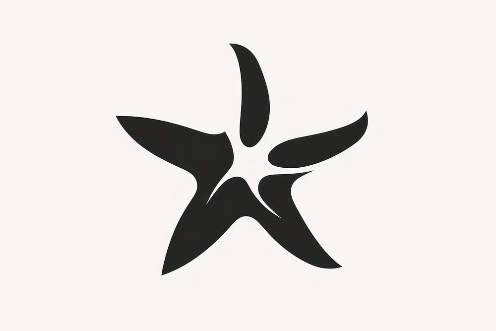 Starfish logo symbol echinoderm. AI generated Image by rawpixel.