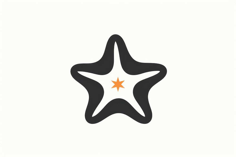Starfish symbol logo echinoderm. AI generated Image by rawpixel.