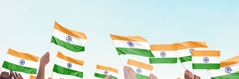 Flag of India blue background