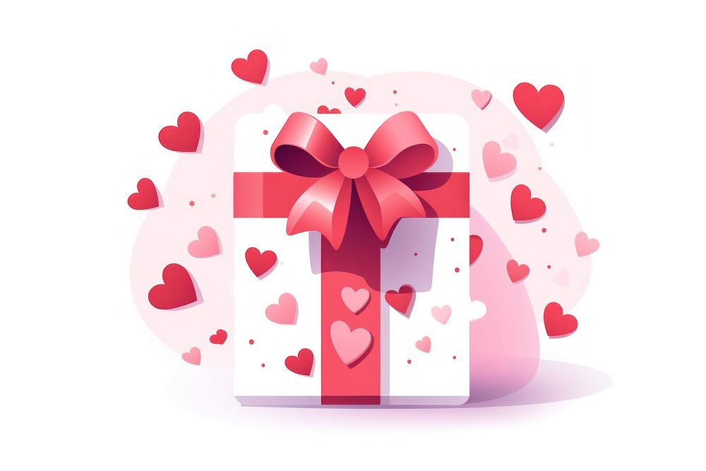 Gift heart pink red. AI generated Image by rawpixel.