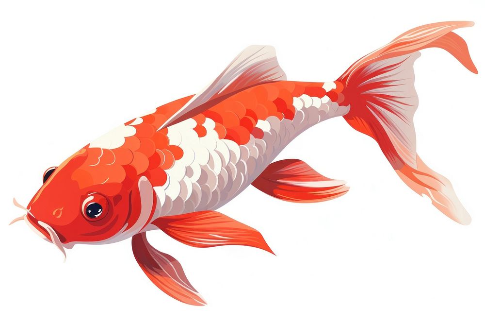Koi fish animal underwater goldfish. AI generated Image by rawpixel.