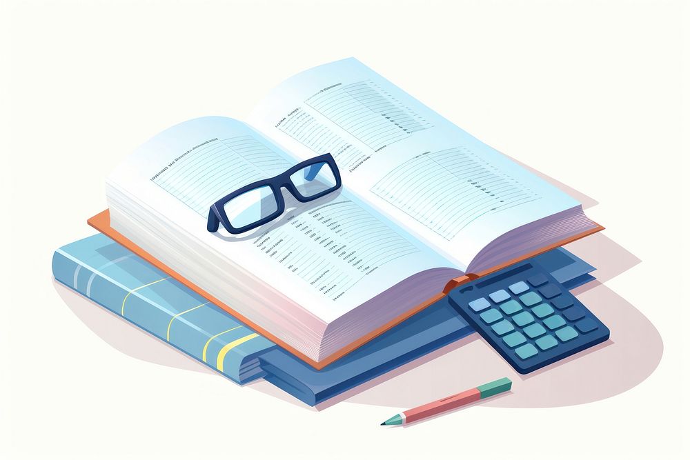 Mathematical vector formulary book publication mathematics glasses. AI generated Image by rawpixel.