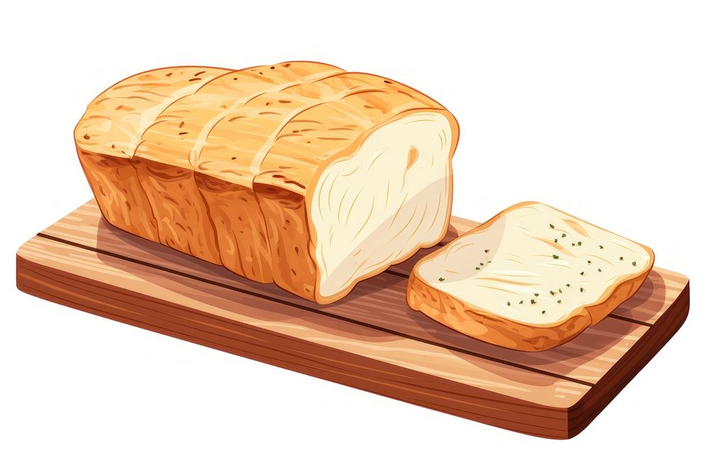 Baked milk bread sliced food wood. AI generated Image by rawpixel.