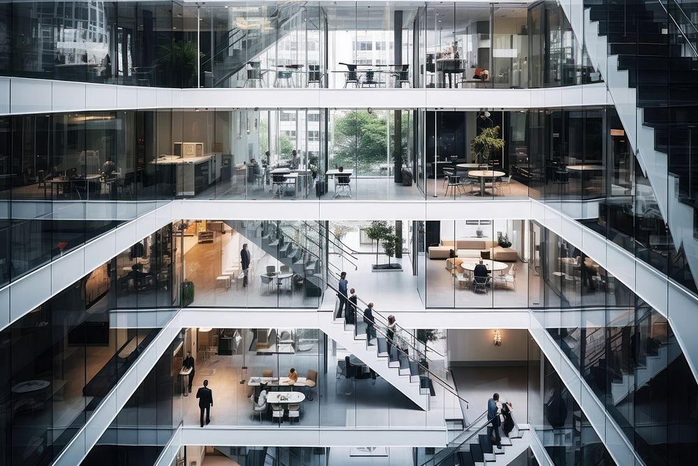 Glass office building architecture city accessories. AI generated Image by rawpixel.