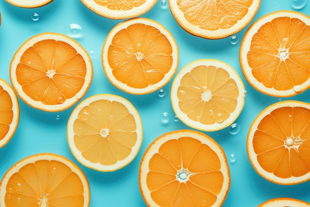 Summer orange slices background. AI generated Image by rawpixel.