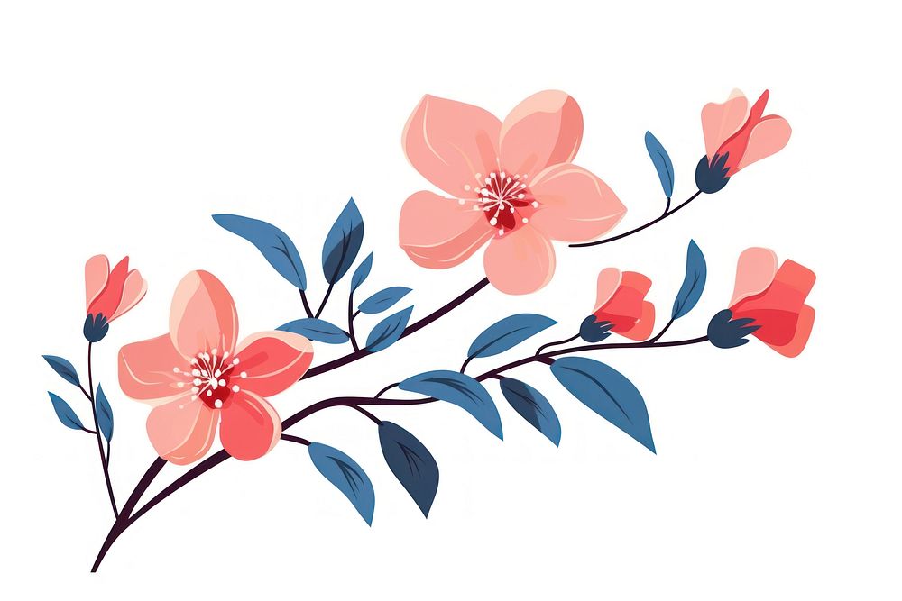 Flower blossom plant twig. AI generated Image by rawpixel.