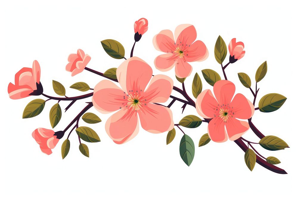 Flower blossom plant art. AI generated Image by rawpixel.