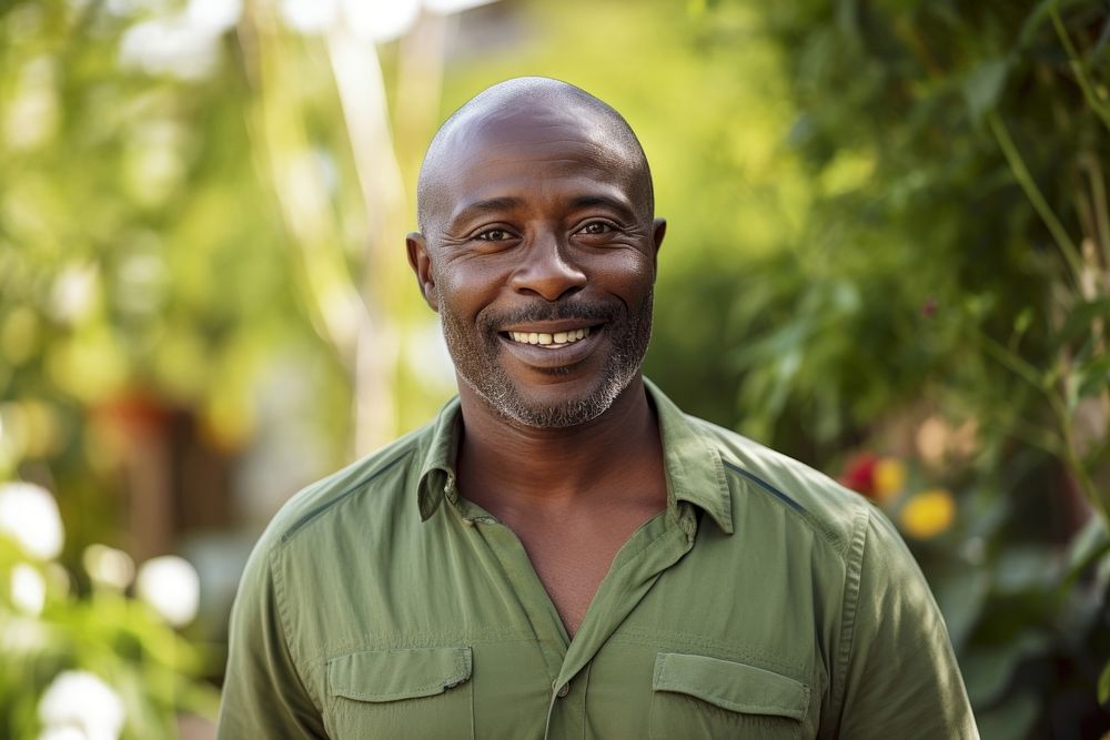 African man portrait adult smile. AI generated Image by rawpixel.