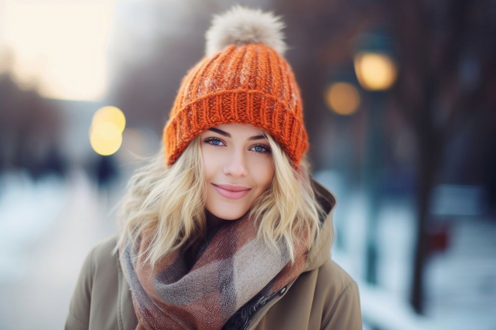 Woman scarf portrait winter. AI generated Image by rawpixel.