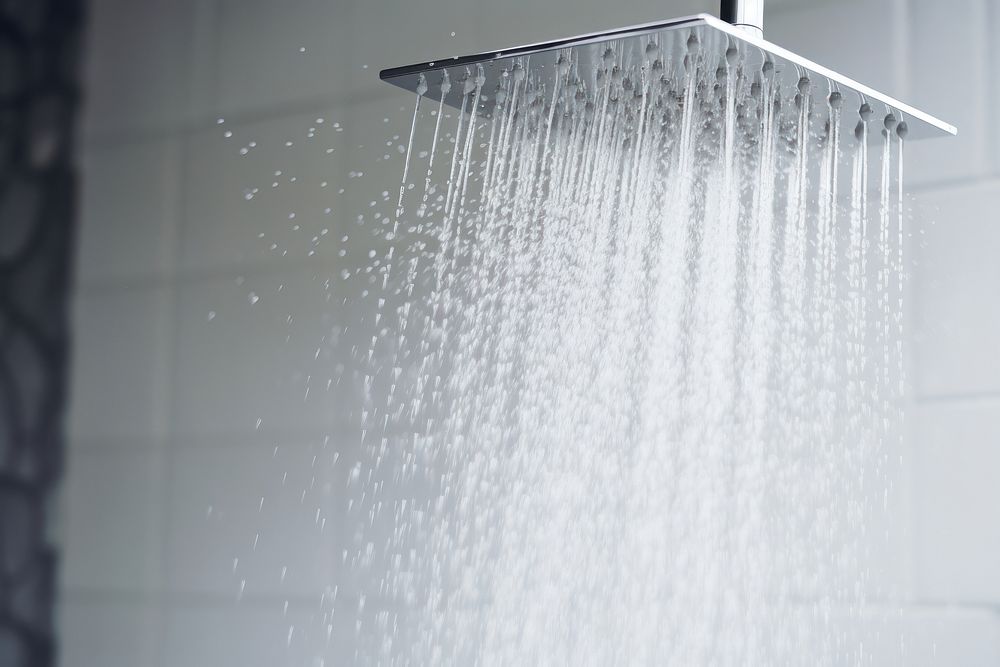 Rain shower bathroom splashing showering. AI generated Image by rawpixel.