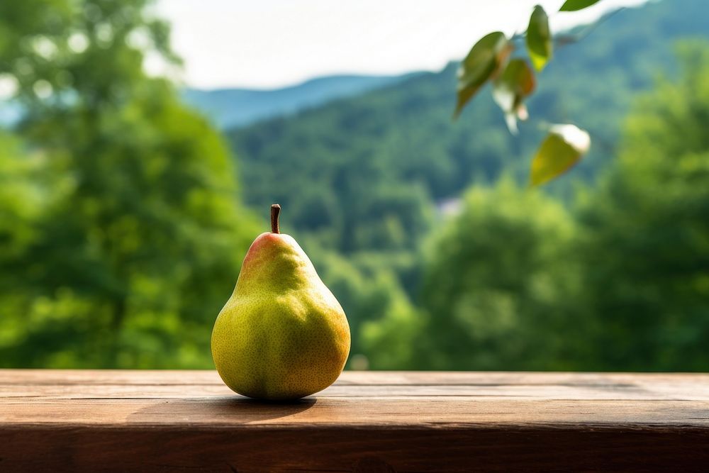 Fruit pear plant table food. AI generated Image by rawpixel.