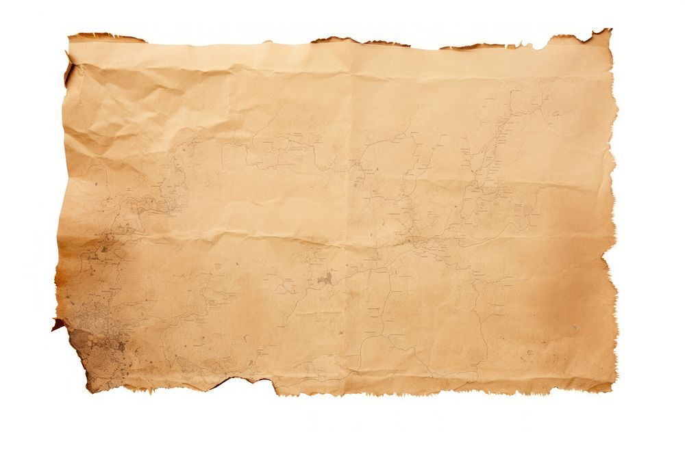 A vintage paper map backgrounds white background distressed. AI generated Image by rawpixel.