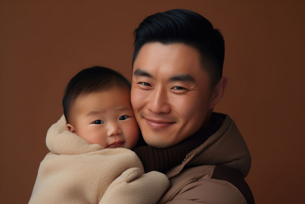 Man baby portrait family. AI generated Image by rawpixel.