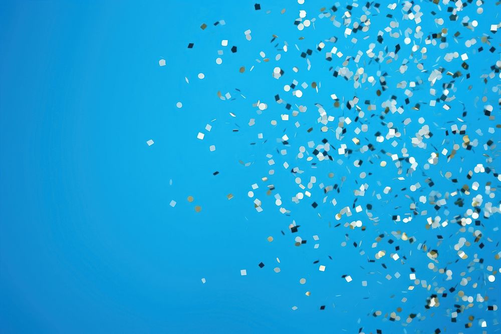 Confetti backgrounds blue blue background. AI generated Image by rawpixel.