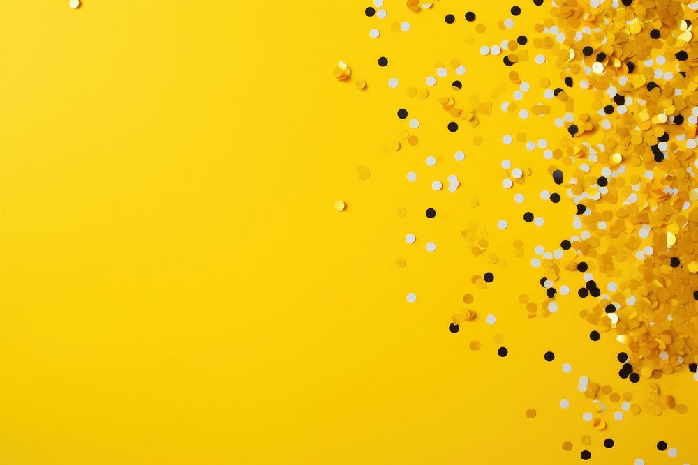 Confetti backgrounds yellow yellow background. AI generated Image by rawpixel.