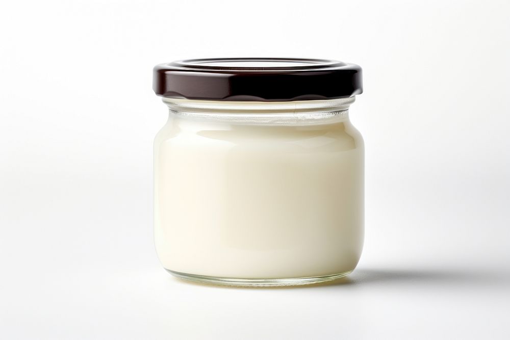 Cream jar milk food. AI generated Image by rawpixel.