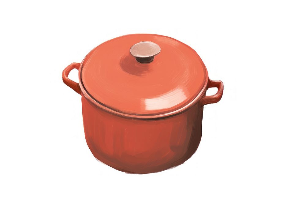 Pot white background container appliance. AI generated Image by rawpixel.