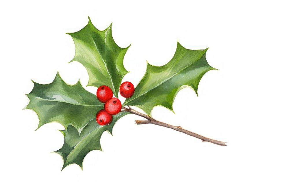 Holly plant leaf tree. AI generated Image by rawpixel.