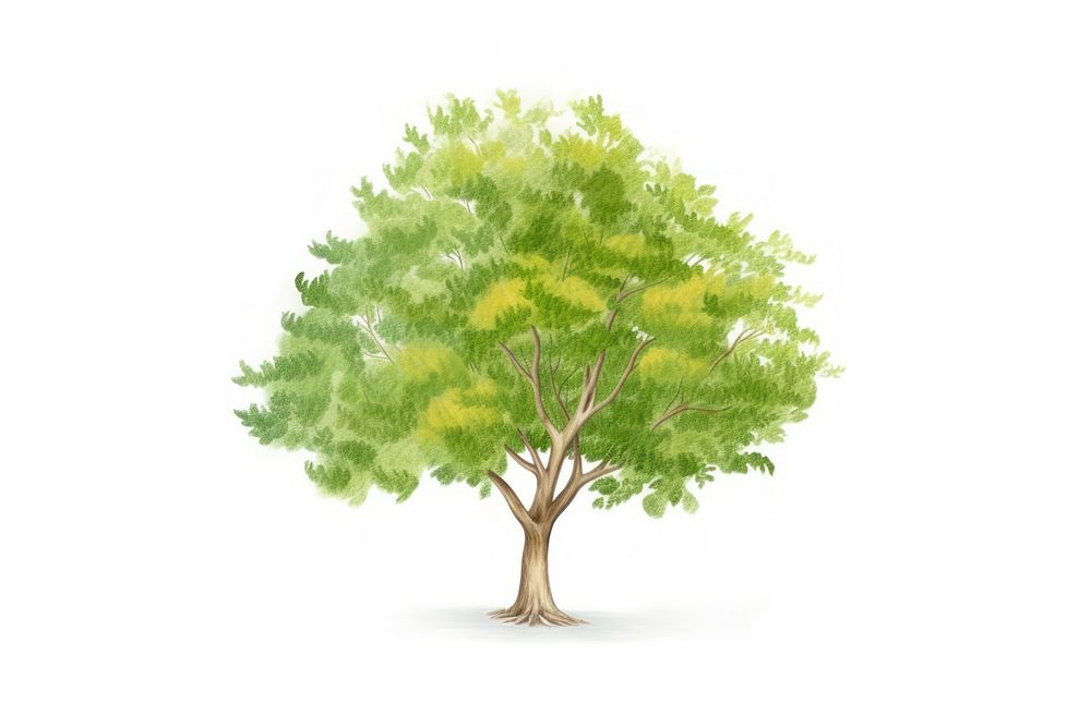Tree plant white background vegetation. AI generated Image by rawpixel.