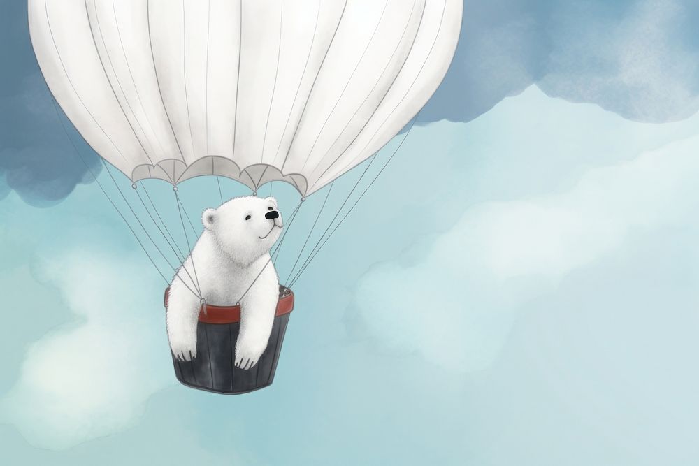 Balloon bear aircraft vehicle. AI generated Image by rawpixel.