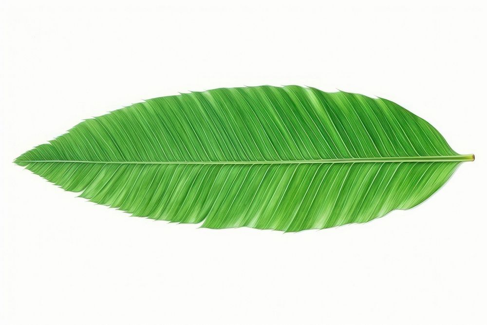 Coconut leave plant leaf white background. AI generated Image by rawpixel.