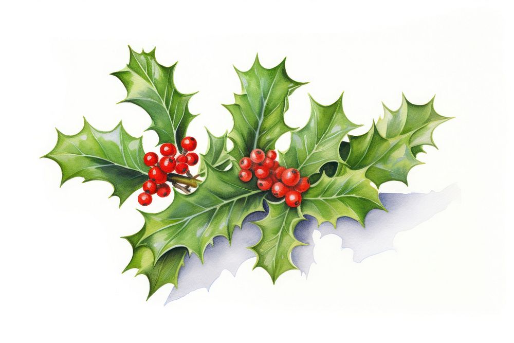 Holly plant leaf tree. AI generated Image by rawpixel.
