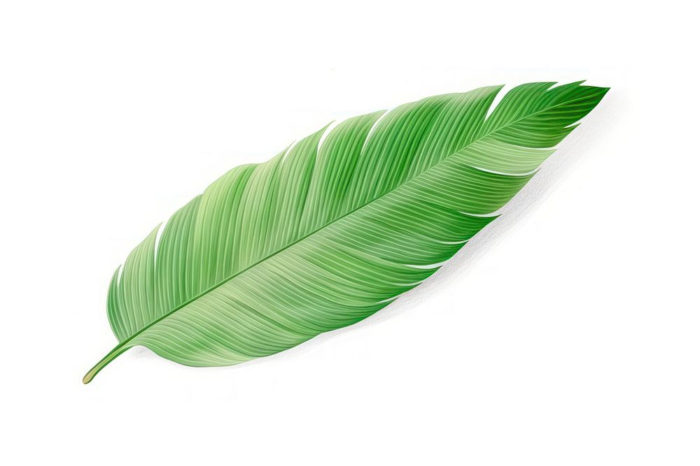 Coconut leave plant leaf white background. AI generated Image by rawpixel.