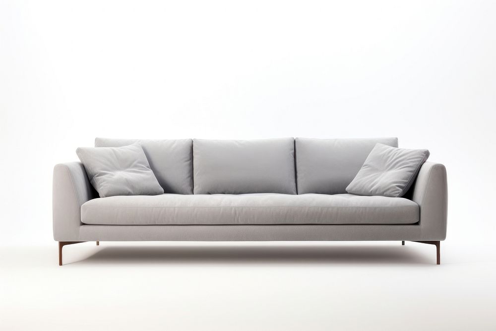 Gray sofa modern furniture cushion pillow. AI generated Image by rawpixel.