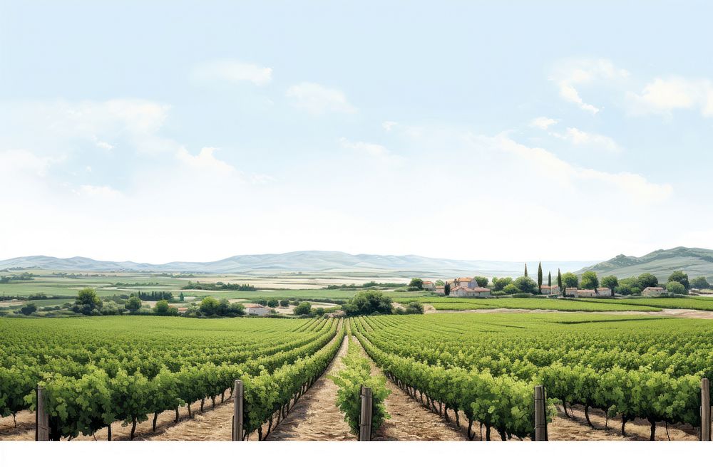 French vineyard outdoors nature farm. AI generated Image by rawpixel.