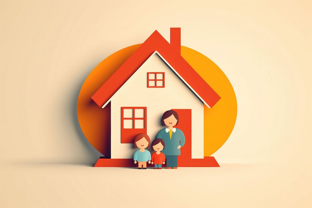 Family home architecture playhouse dollhouse. AI generated Image by rawpixel.