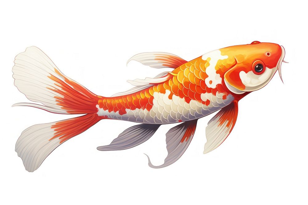 Koi fish goldfish animal carp. AI generated Image by rawpixel.