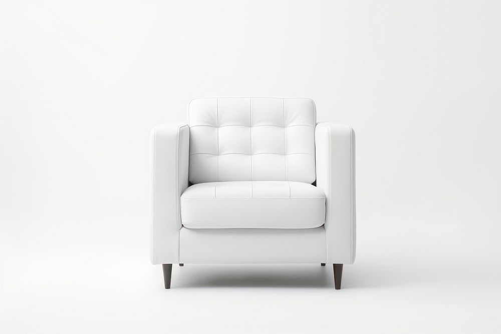 White chair modern furniture armchair. AI generated Image by rawpixel.