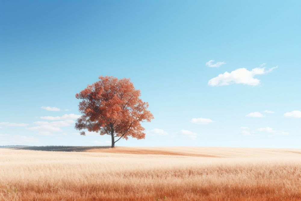 Autumn meadow landscape outdoors horizon. AI generated Image by rawpixel.