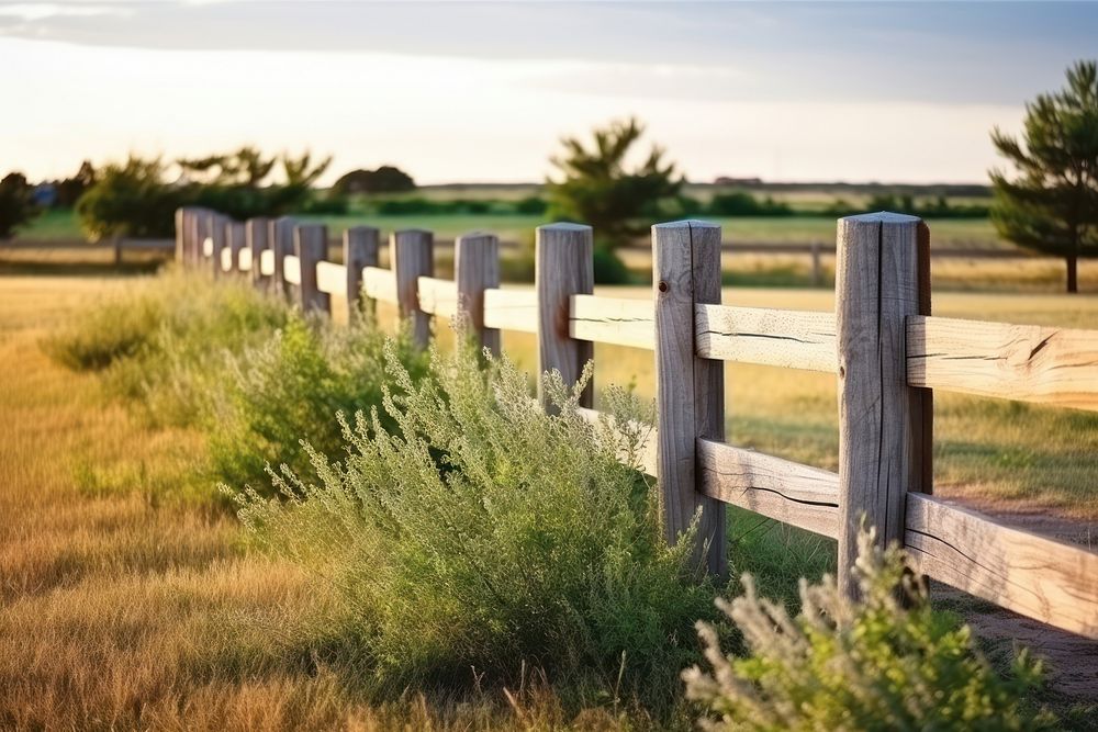 Landscape outdoors nature fence. AI generated Image by rawpixel.