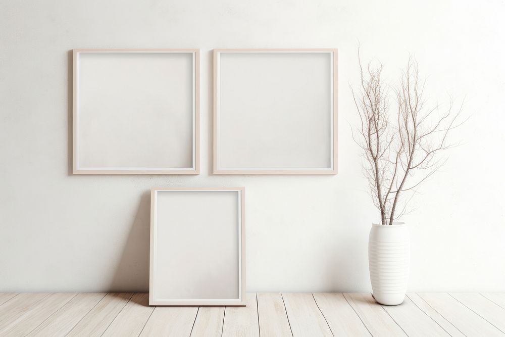Blank photo frames. AI generated Image by rawpixel.