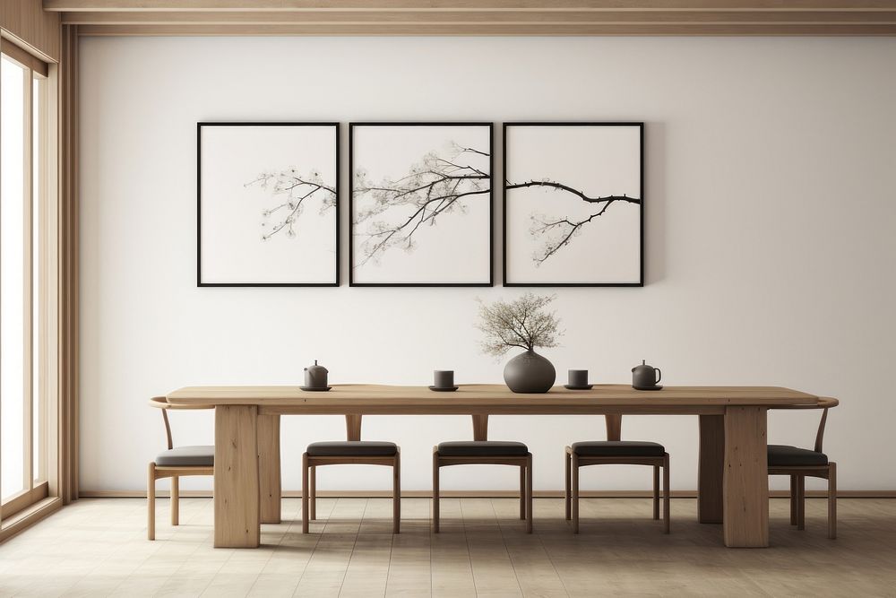 Aesthetic dining room. AI generated Image by rawpixel.