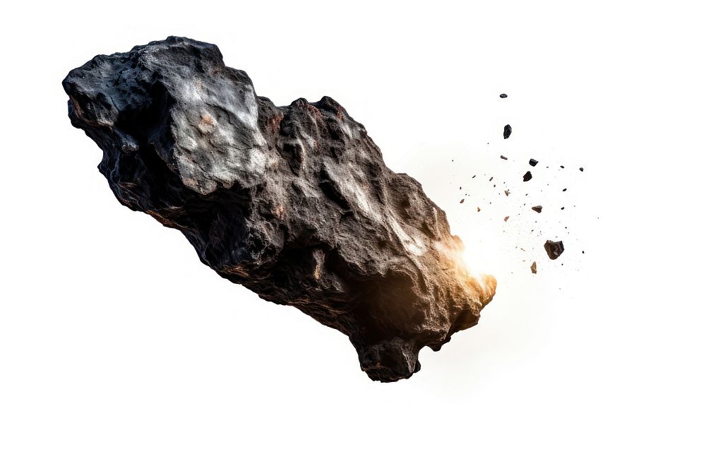 Meteorite rock white background accessories. AI generated Image by rawpixel.